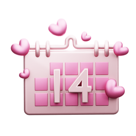 14 de febrero  3D Icon