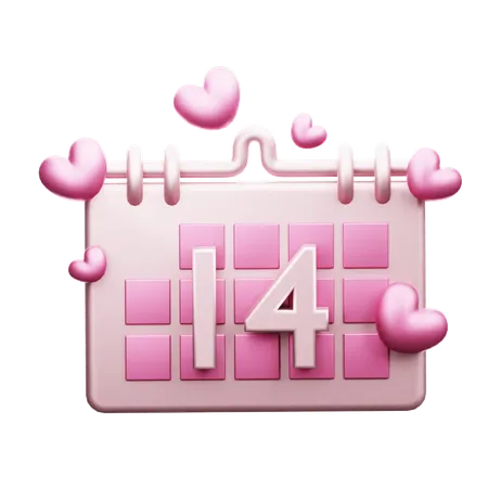 14 de febrero  3D Icon