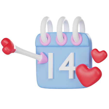 14 de febrero  3D Icon