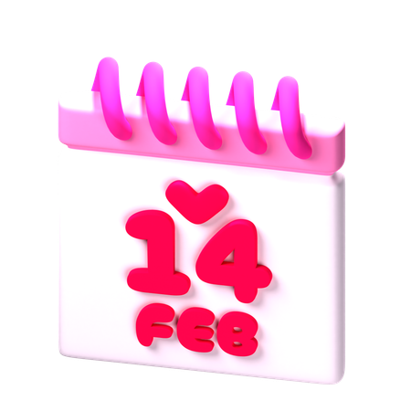 14 de febrero  3D Icon