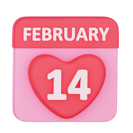 14 de febrero  3D Icon