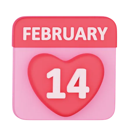 14 de febrero  3D Icon