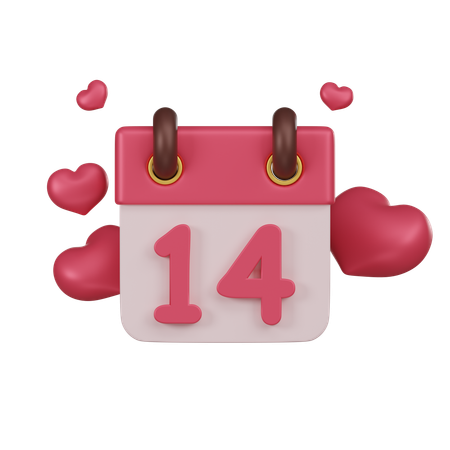 14 de febrero  3D Icon