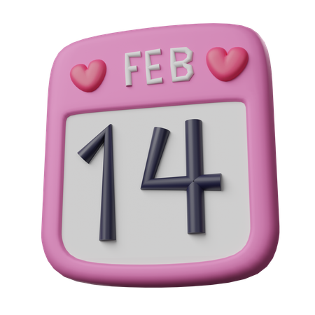 14 de febrero  3D Icon