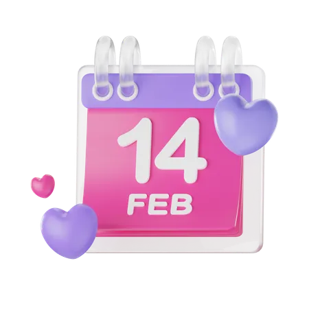 14 de febrero  3D Icon