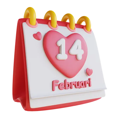 14 de febrero  3D Icon