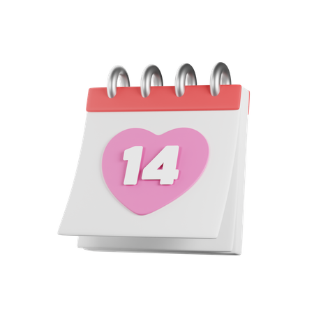 14 de febrero  3D Icon