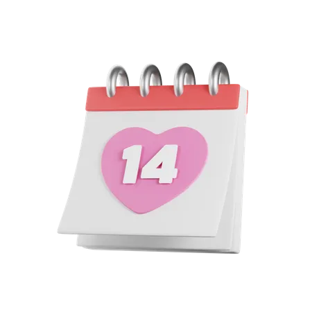 14 de febrero  3D Icon