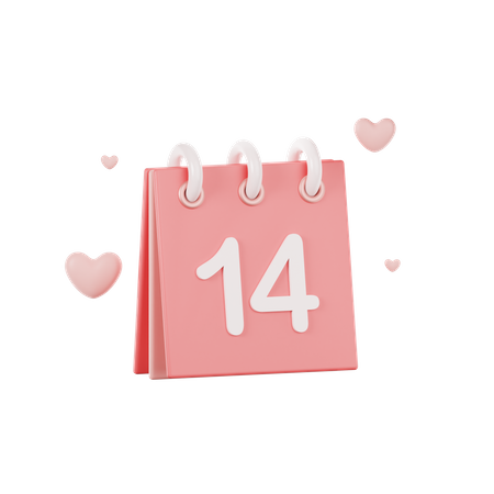 14 de febrero  3D Icon