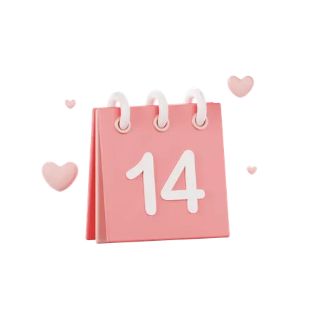 14 de febrero  3D Icon