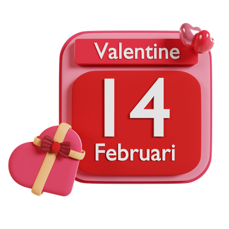 14 de febrero  3D Icon