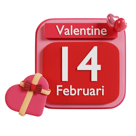 14 de febrero  3D Icon