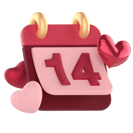 14 de febrero  3D Icon