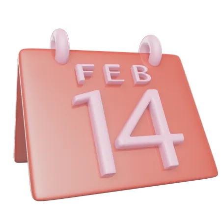 14 de febrero  3D Icon