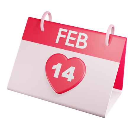 14 de febrero  3D Icon