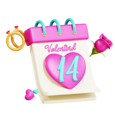 14 de febrero  3D Icon