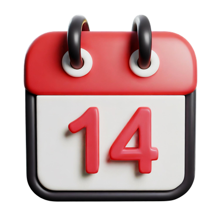 14. Februar  3D Icon