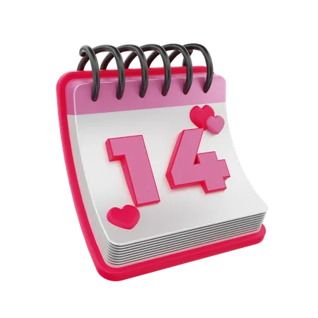 14. Februar  3D Icon