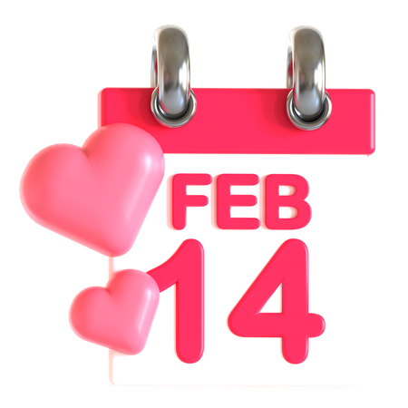 14. Februar  3D Icon