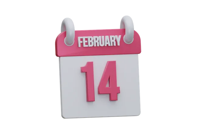 14. Februar  3D Icon