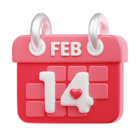 14. Februar  3D Icon