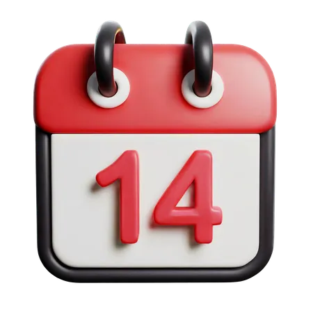 14 February  3D Icon