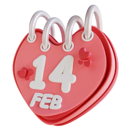 14 February  3D Icon