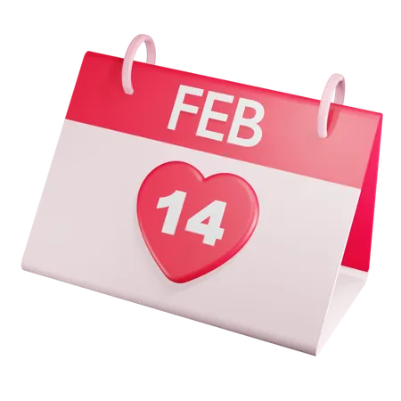 14 February  3D Icon