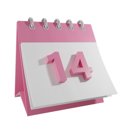 14 February  3D Icon