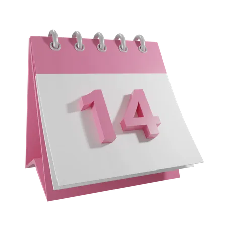 14 February  3D Icon