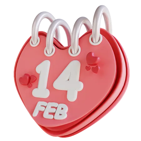3 D Illustration Valentines Calendar 3D Icon