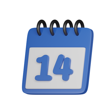 14 fecha  3D Icon