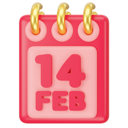 14 février  3D Icon