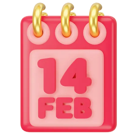 14 février  3D Icon