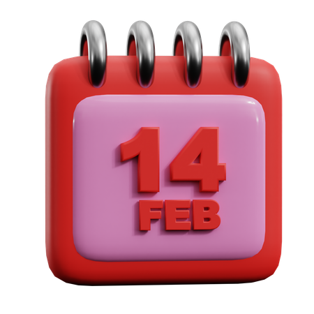 14 février  3D Icon