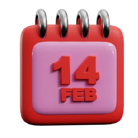 14 février  3D Icon