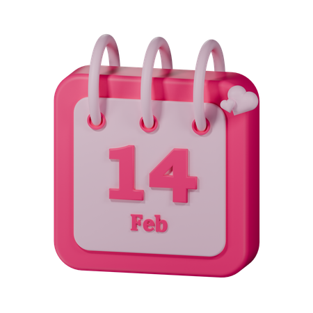 14 février  3D Icon