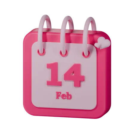 14 février  3D Icon