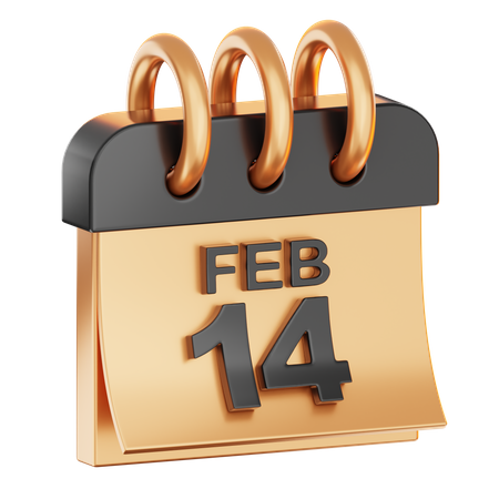 14 février  3D Icon