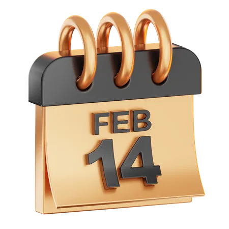 14 février  3D Icon