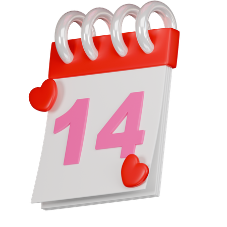 14 février  3D Icon