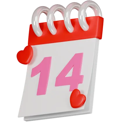 14 février  3D Icon