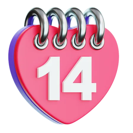 14 février  3D Icon