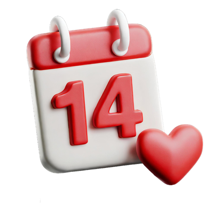 14 février  3D Icon