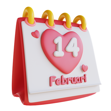 14 février  3D Icon