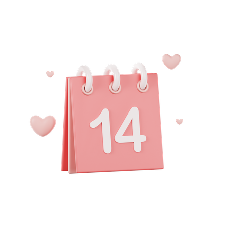 14 février  3D Icon