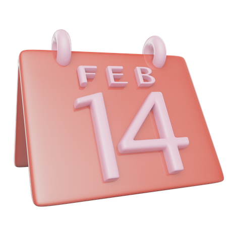 14 février  3D Icon