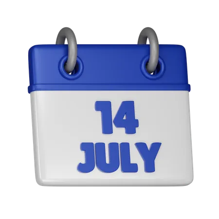 14. Juli  3D Icon