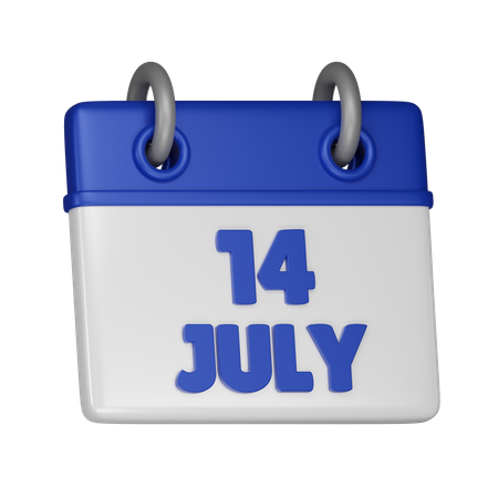 14 July  3D Icon