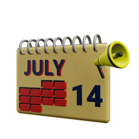 14 july  3D Icon